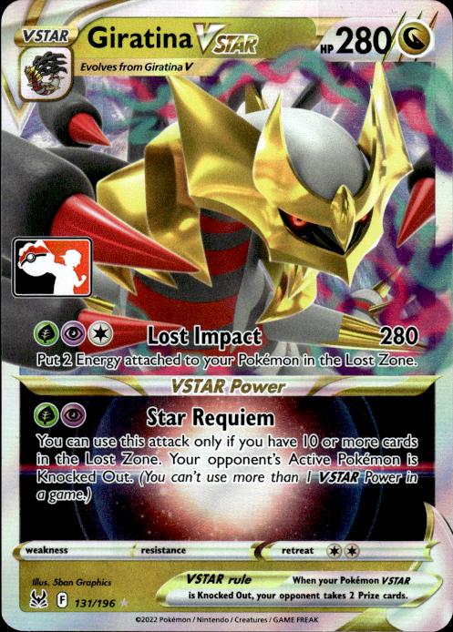 Pokemon Giratina VSTAR 131/196 Prize Pack Series Cards Near Mint
