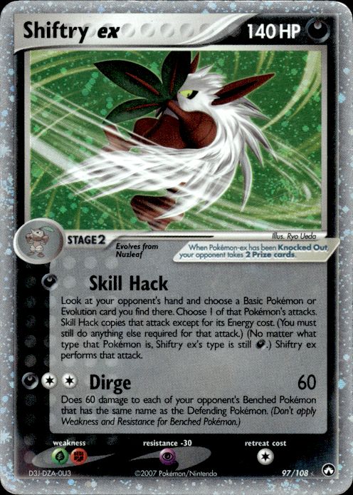 Shiftry ex 97/108 Holo Rare EX Power Keepers Pokemon Heavily Played