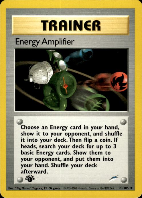 Pokemon Energy Amplifier 98/105 Neo Destiny 1st Edition Uncommon Near Mint