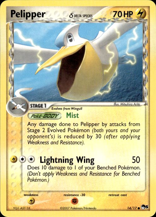 Pokemon Pelipper 14/17 POP Series 5 Common Near Mint