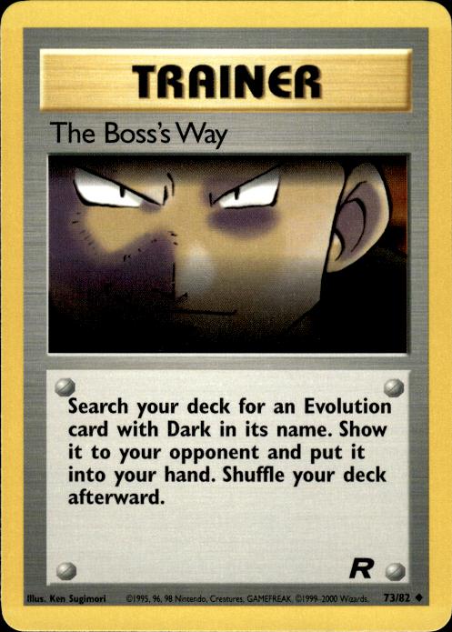 Pokemon The Boss's Way 73/82 Team Rocket Uncommon Near Mint