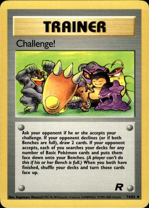Pokemon Challenge! 74/82 Team Rocket Uncommon Near Mint