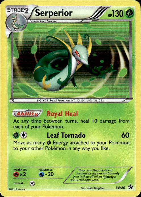 Pokemon Serperior BW20 BW Black Star Promos Promo Lightly Played