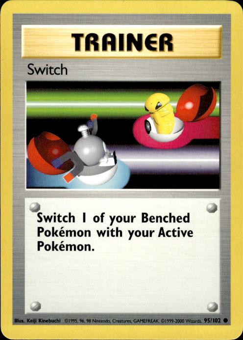 Pokemon Switch 95/102 Base Set 4th Print 1999-2000 Common Near Mint