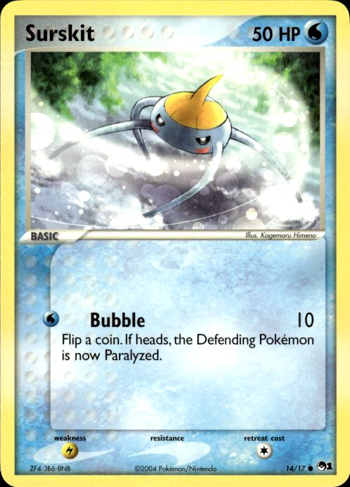 Pokemon Surskit 14/17 POP Series 1 Common Near Mint