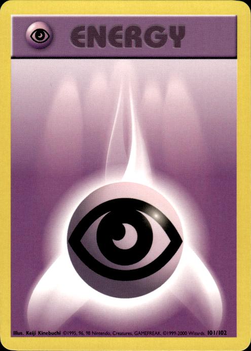 Pokemon Psychic Energy 101/102 Base Set 4th Print 1999-2000 Near Mint