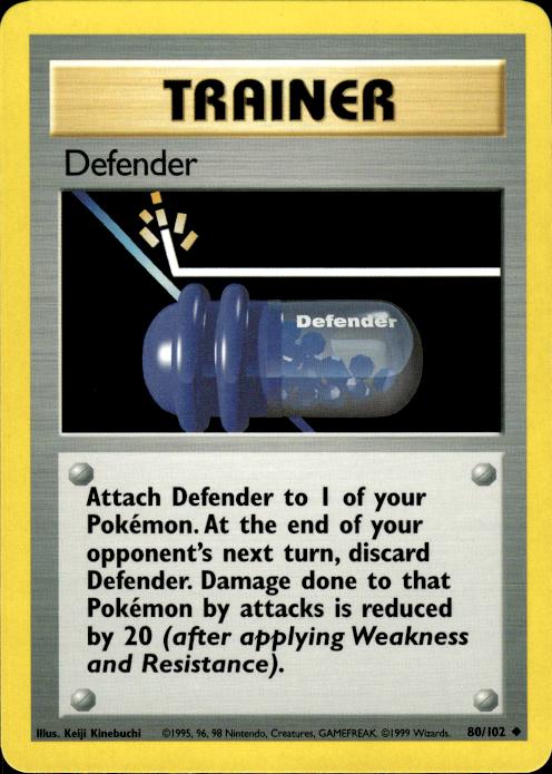 Pokemon Defender 80/102 Base Set Uncommon Near Mint