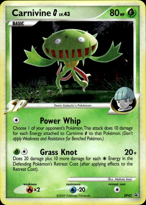 Pokemon Carnivine G DP42 DP Black Star Promos Promo Lightly Played