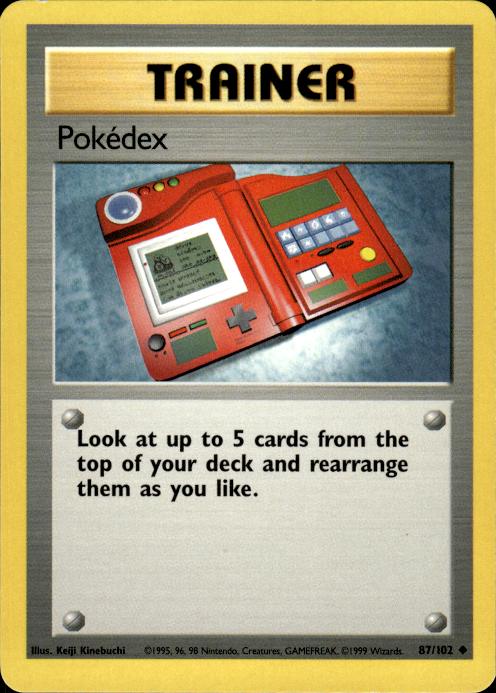 Pokemon Pokedex 87/102 Base Set Uncommon Near Mint