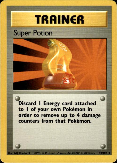 Pokemon Super Potion 90/102 Base Set Uncommon Near Mint
