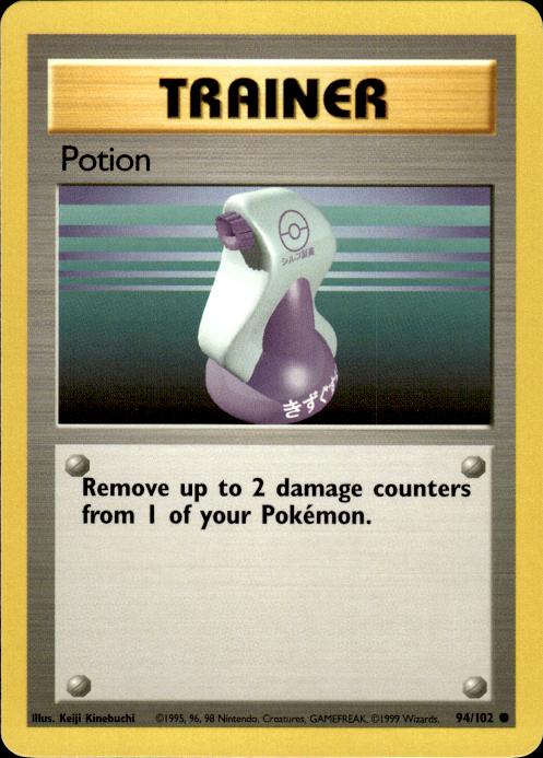 Pokemon Potion 94/102 Base Set Common Near Mint