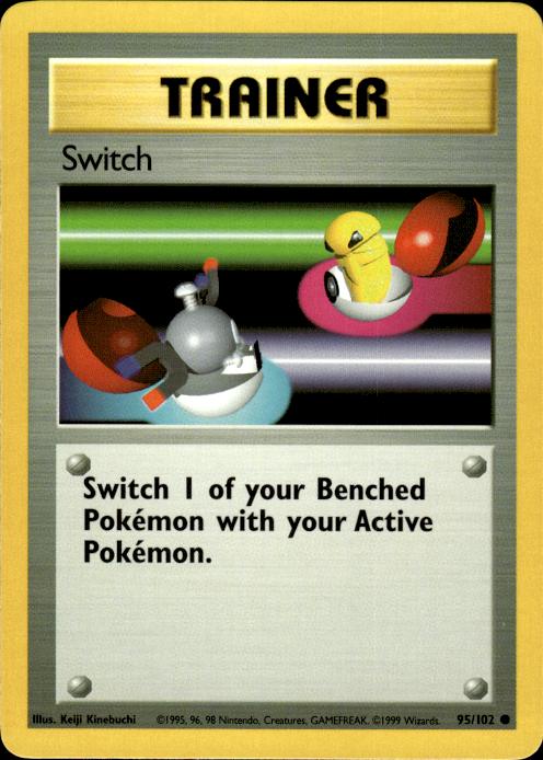 Pokemon Switch 95/102 Base Set Common Near Mint