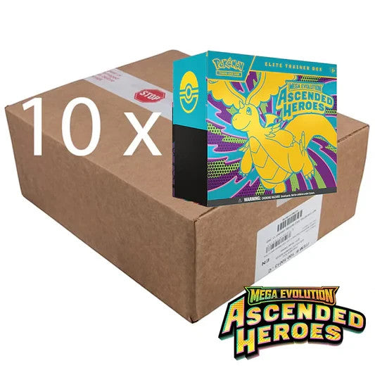 Pokemon - ME Ascended Heroes - Elite Trainer Box Case (10ct) - 0% VAT GVMS