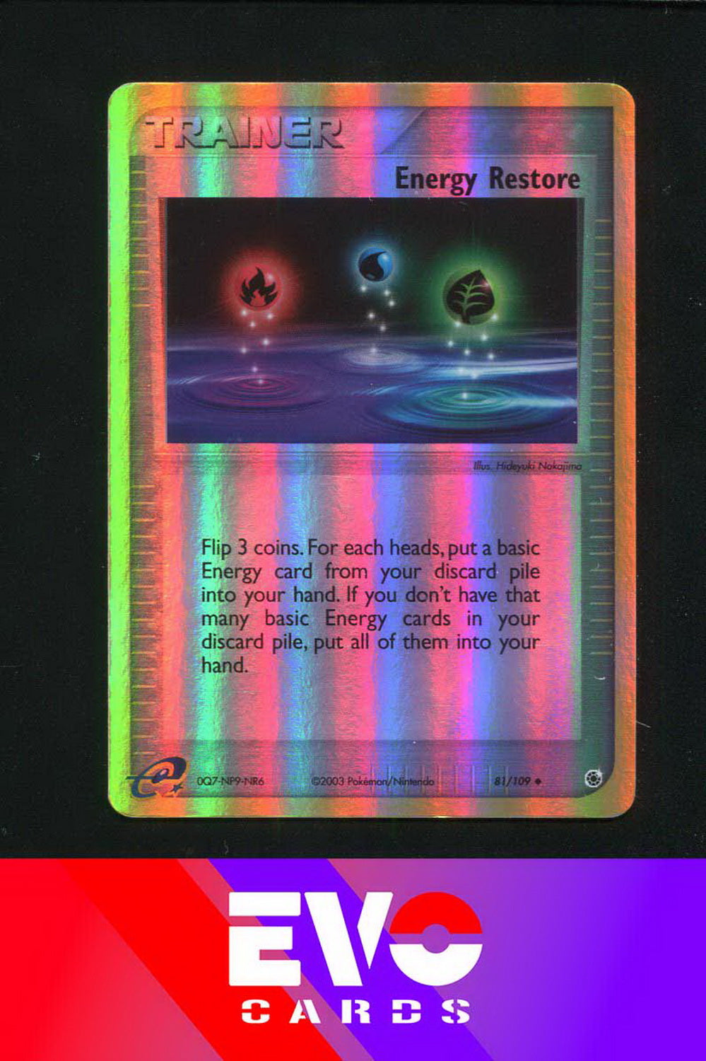 Energy Restore 81/109 - ex Ruby & Sapphire - Reverse holo - Excellent