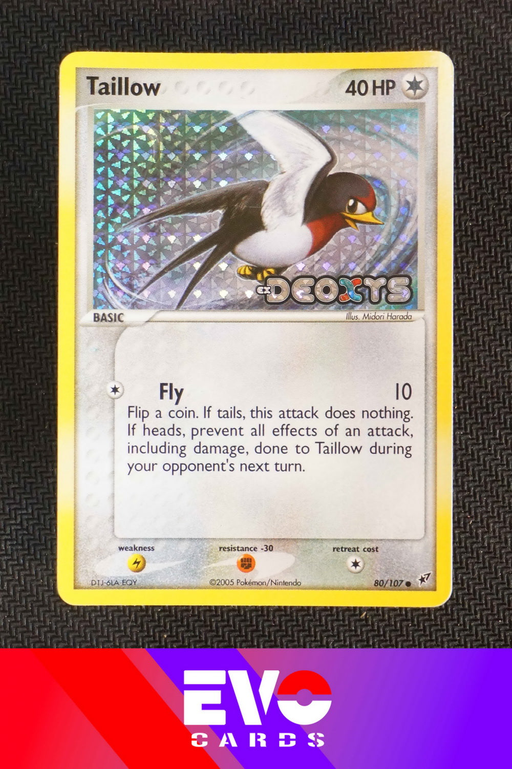 Taillow 80/107 - ex Deoxys  - Reverse Holo - Excellent
