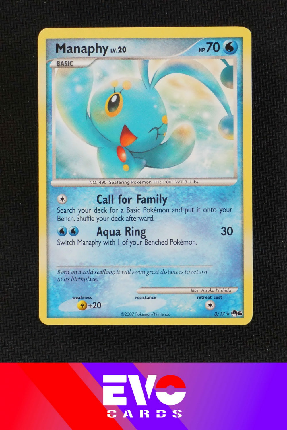 Manaphy 3/17 Pop Series 6 - Near Mint