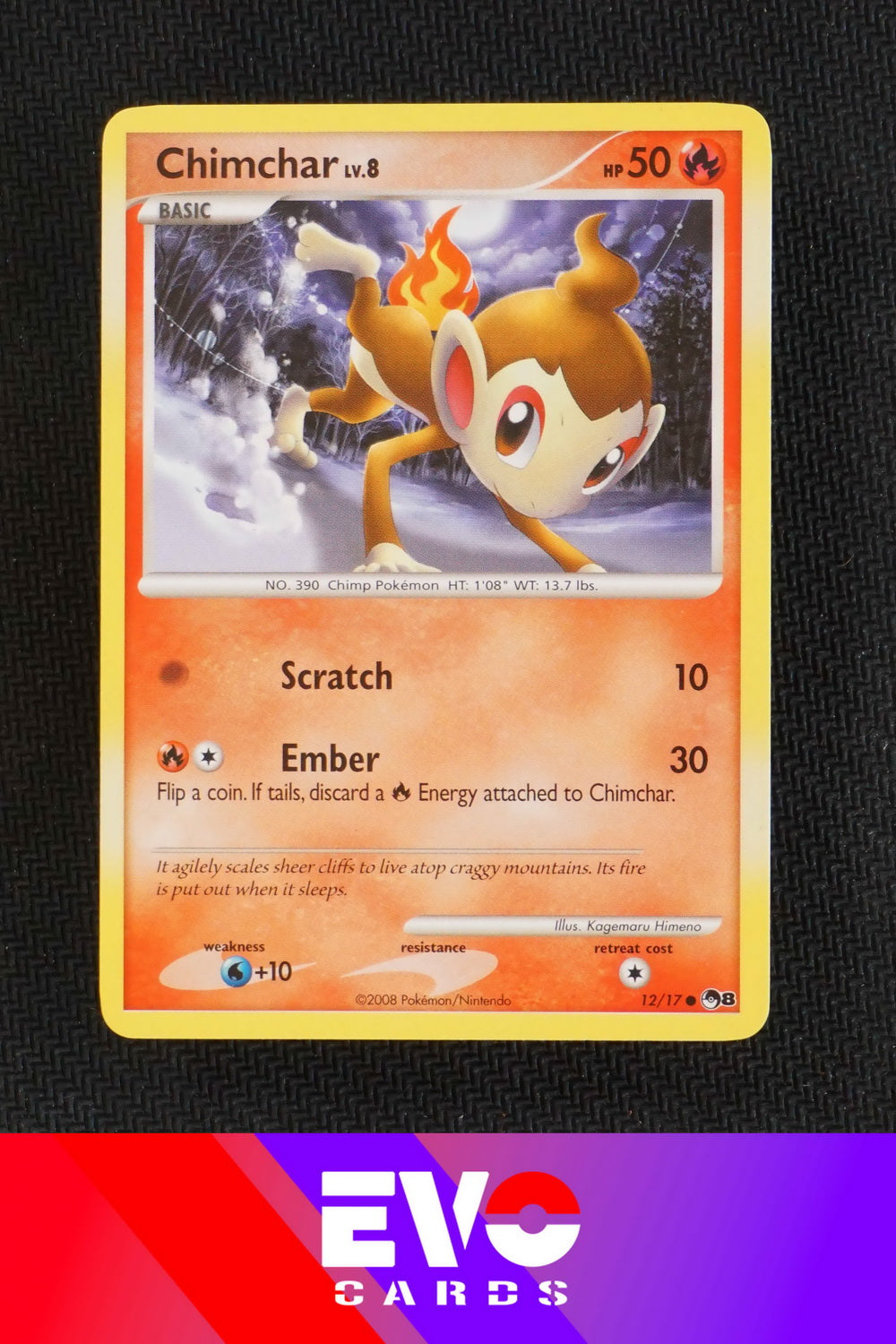 Chimchar 12/17 - Pop Series 8 - Near Mint
