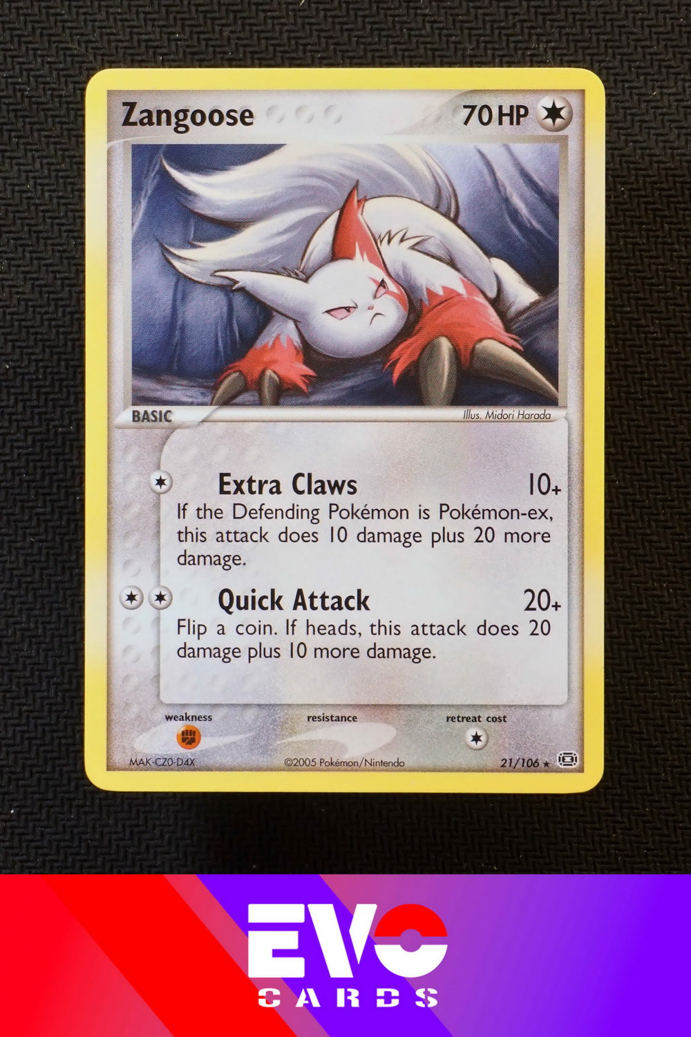 Zangoose 21/106 - ex Emerald - Near Mint