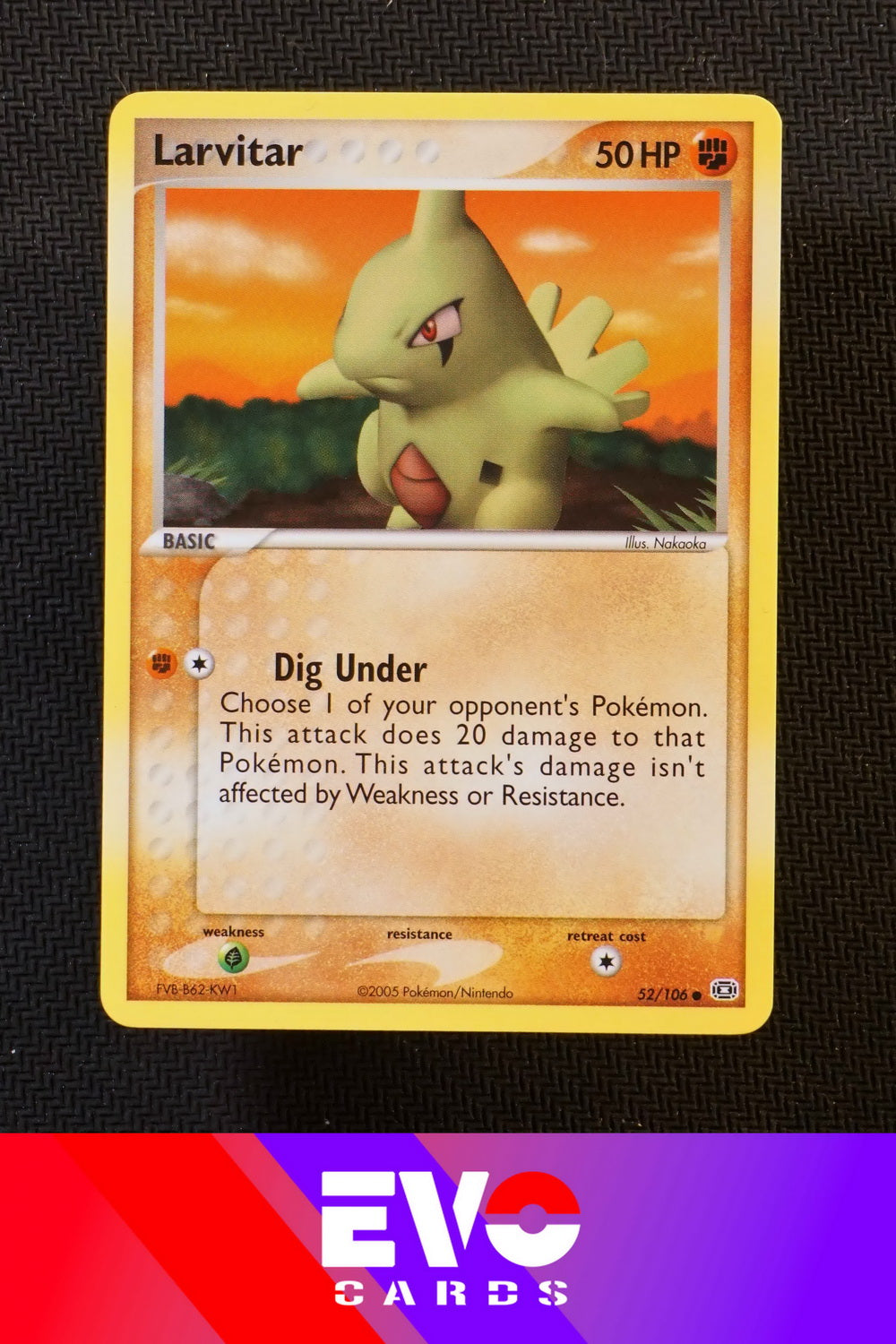 Larvitar 52/106 - ex Emerald - Near Mint