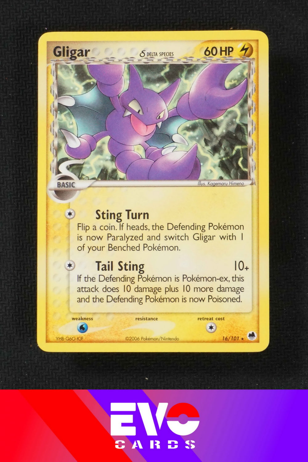 Gligar 16/101 - ex Dragon Frontiers - Near Mint