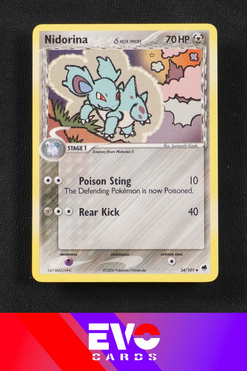 Nidorina 34/101 - ex Dragon Frontiers - Excellent