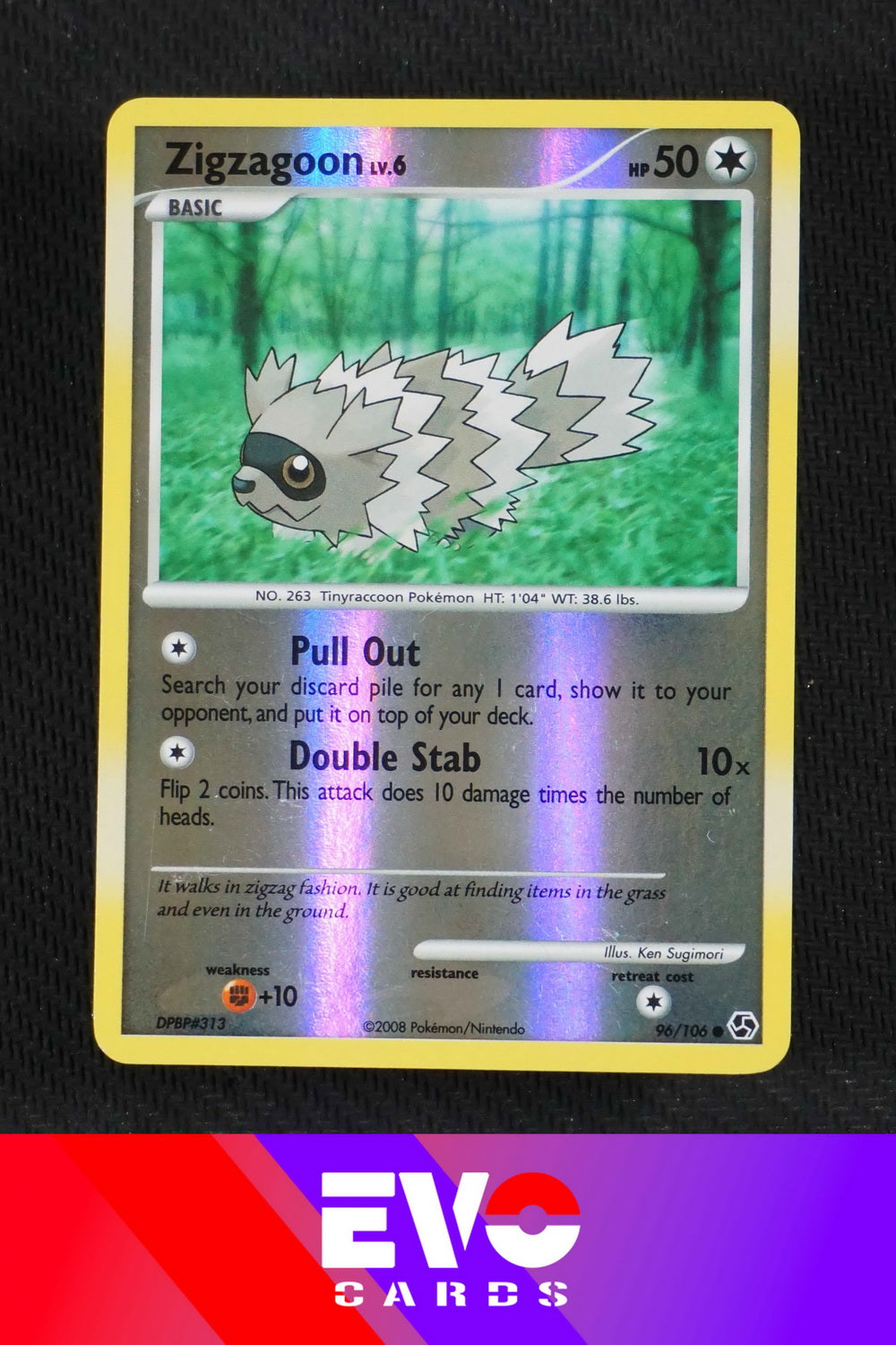 Zigzagoon 96/106 - Great Encounters - Reverse Holo - Excellent