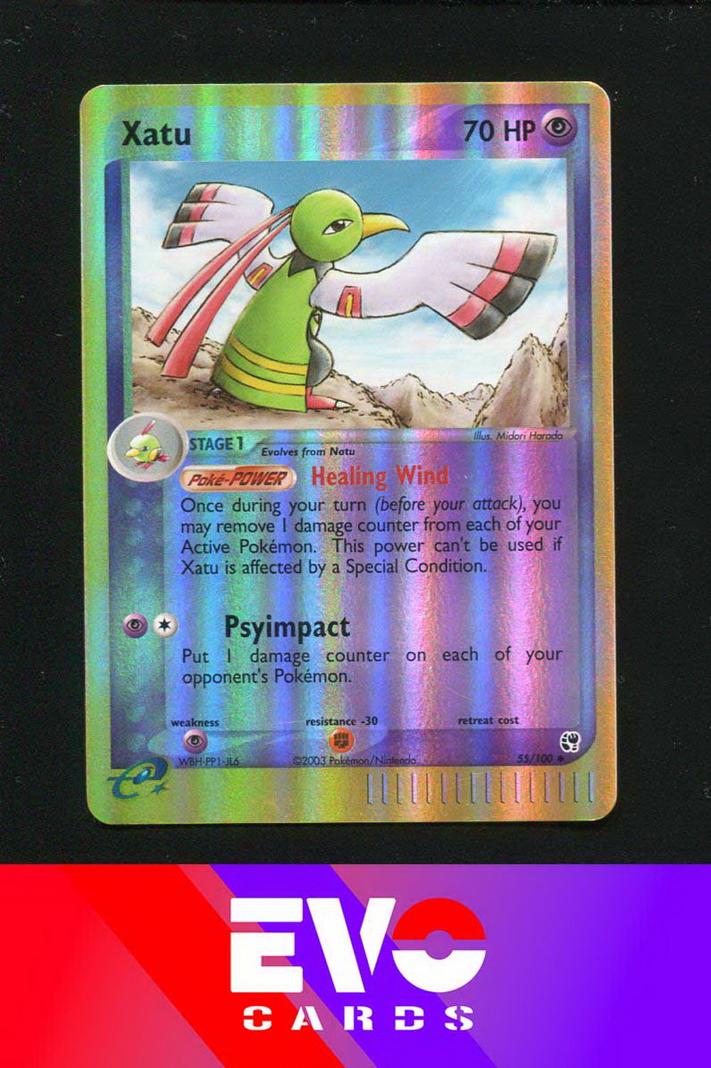 Xatu 55/100 - ex Sandstorm - Reverse Holo - Excellent
