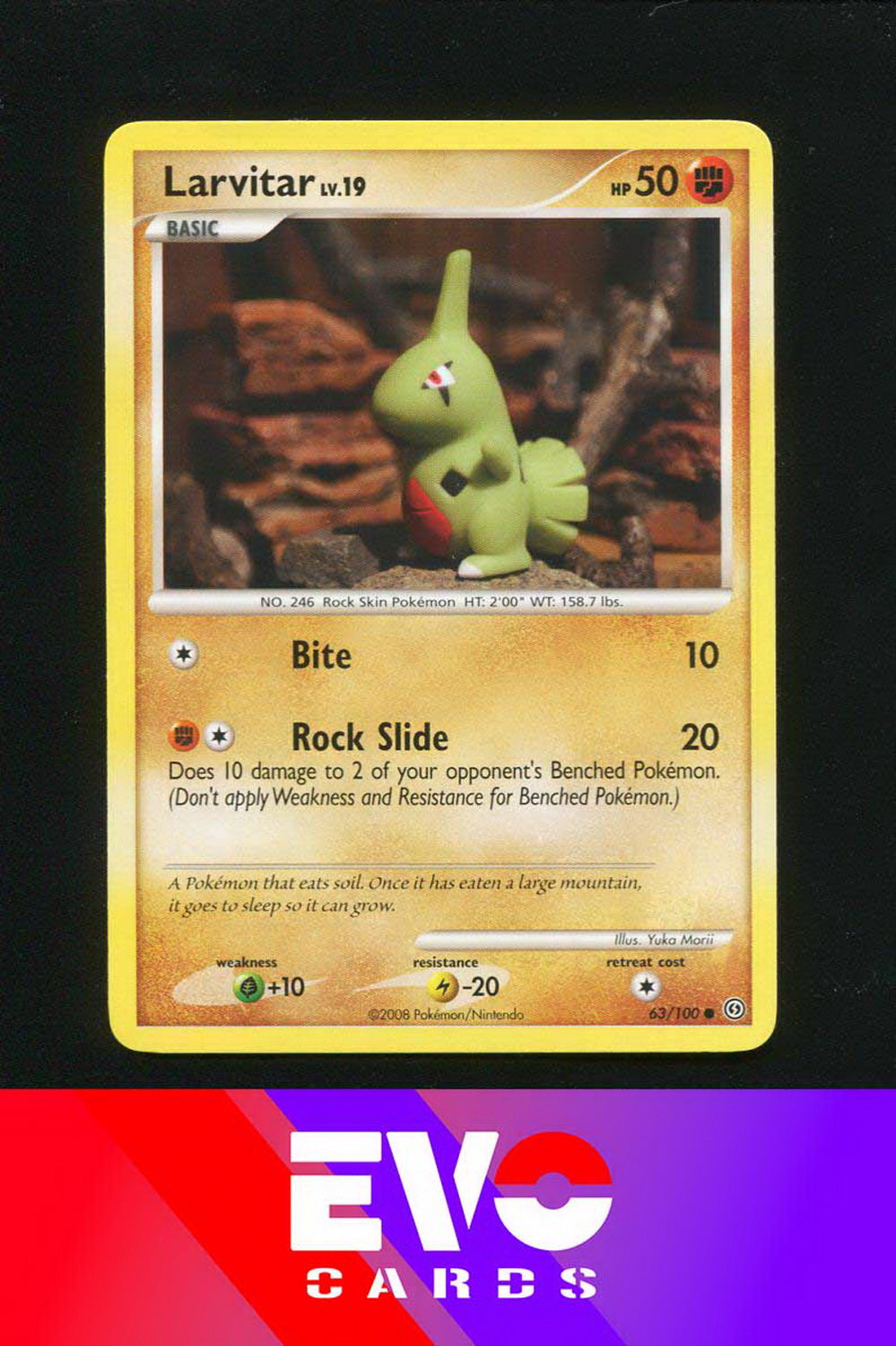 Larvitar 63/100 - Stormfront - Excellent