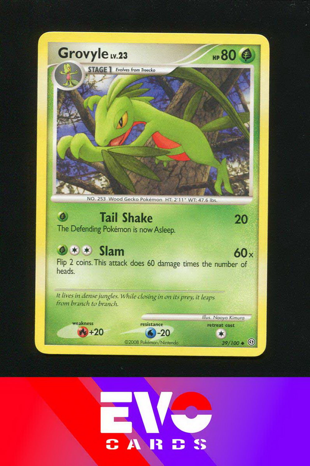 Grovyle 39/100 - Stormfront - Excellent