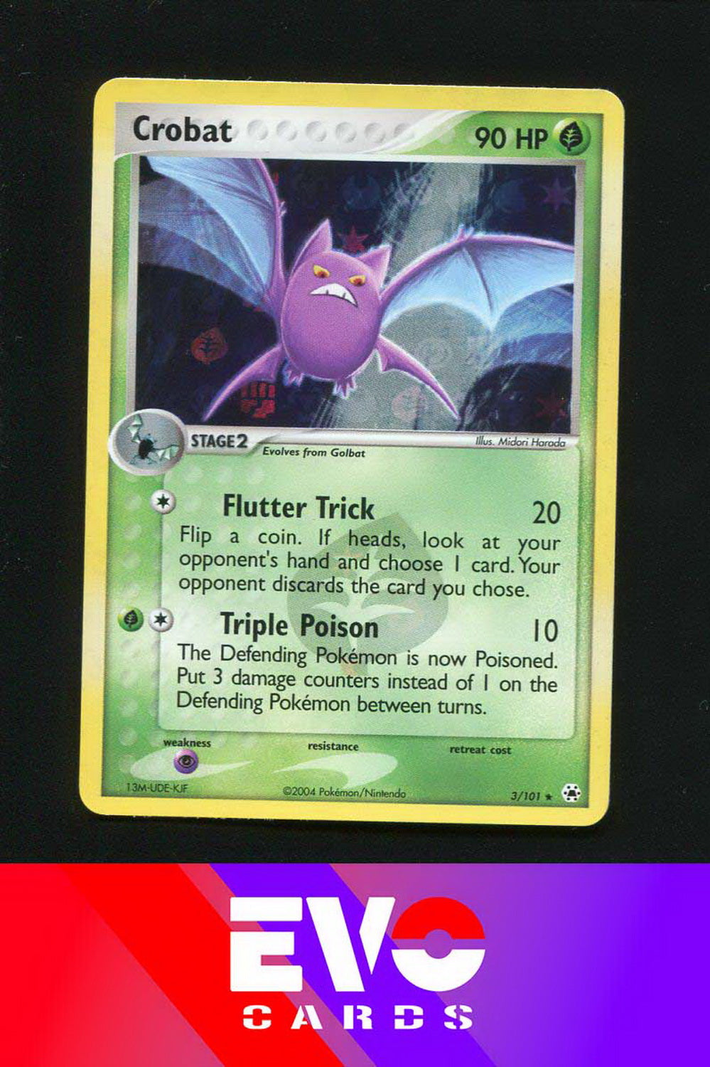 Crobat 3/101 - ex Hidden Legends - Reverse Holo - Near Mint