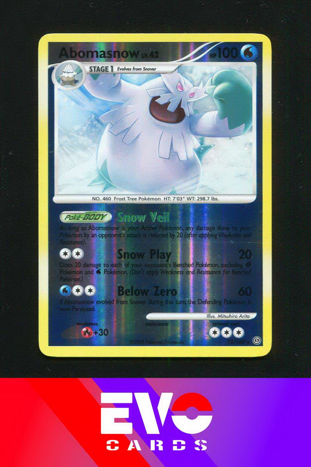Abomasnow 12/100 - Stormfront - Reverse Holo - Excellent