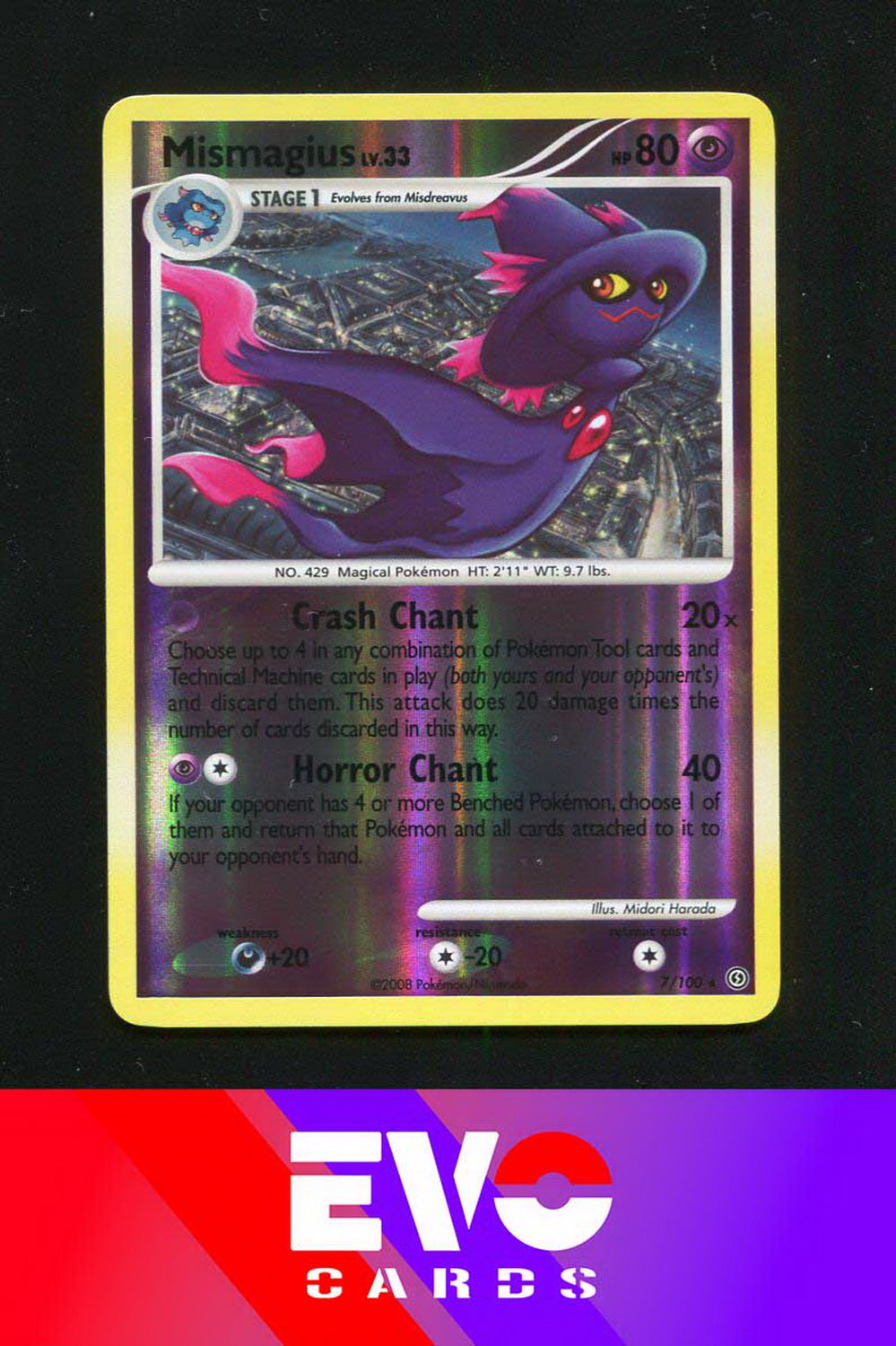 Mismagius 7/100 - Stormfront - Reverse Holo - Excellent