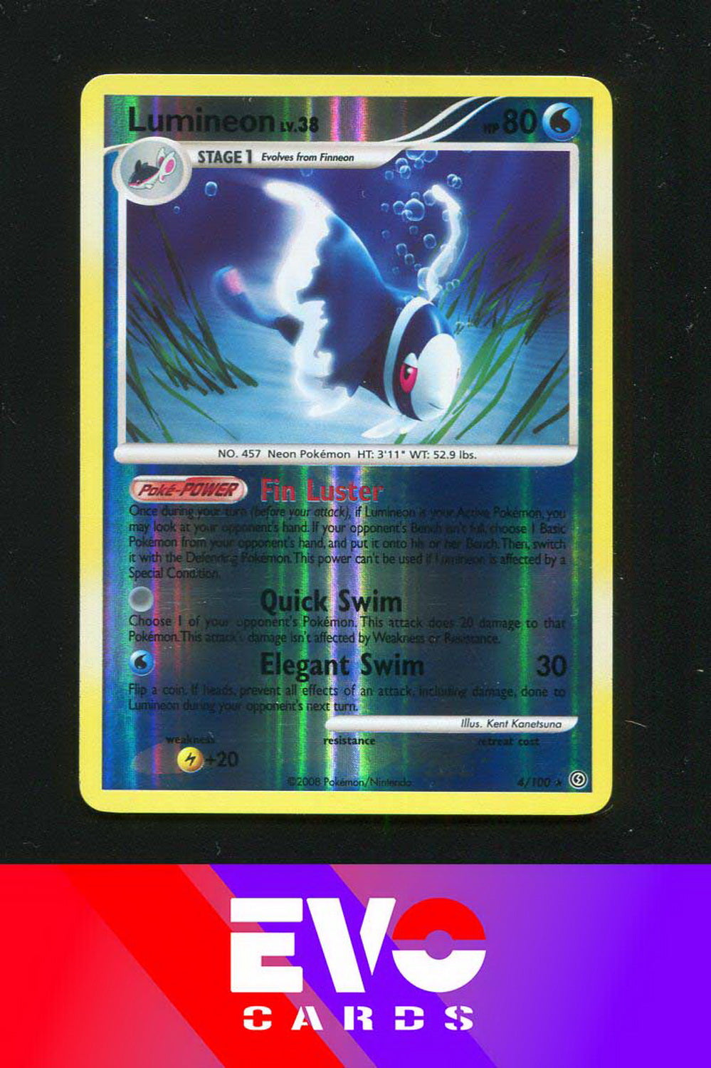 Lumineon 4/100 - Stormfront - Reverse Holo - Excellent